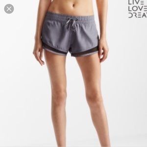 Black Running Short with Mesh Details